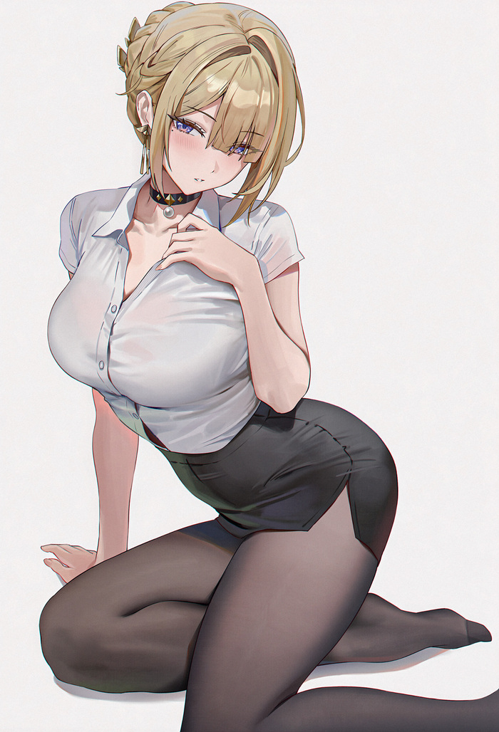 Evelyn Anime Art, Zenless Zone Zero, Evelyn Chevalier (zzz), Office lady