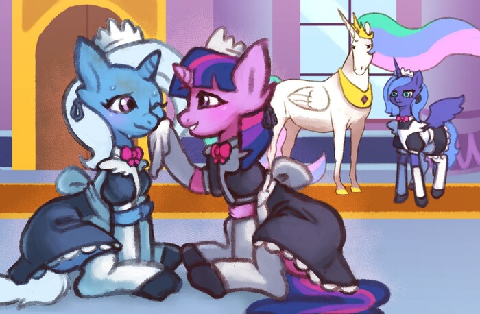  My Little Pony, Twilight Sparkle, Trixie, Princess Luna, Princess Celestia