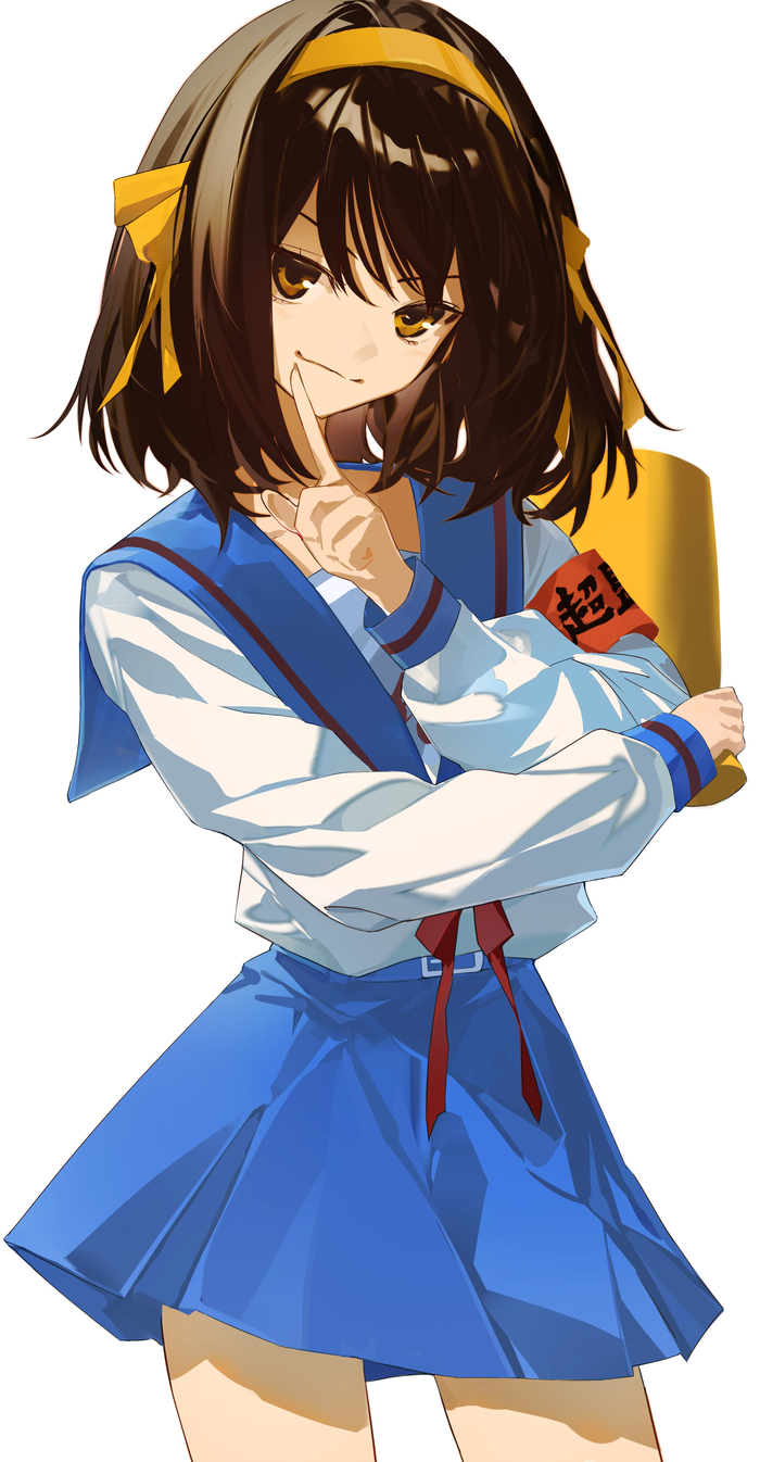 Haruhi Anime Art, , Suzumiya Haruhi no Yuuutsu, Suzumiya Haruhi, Seifuku, Pixiv
