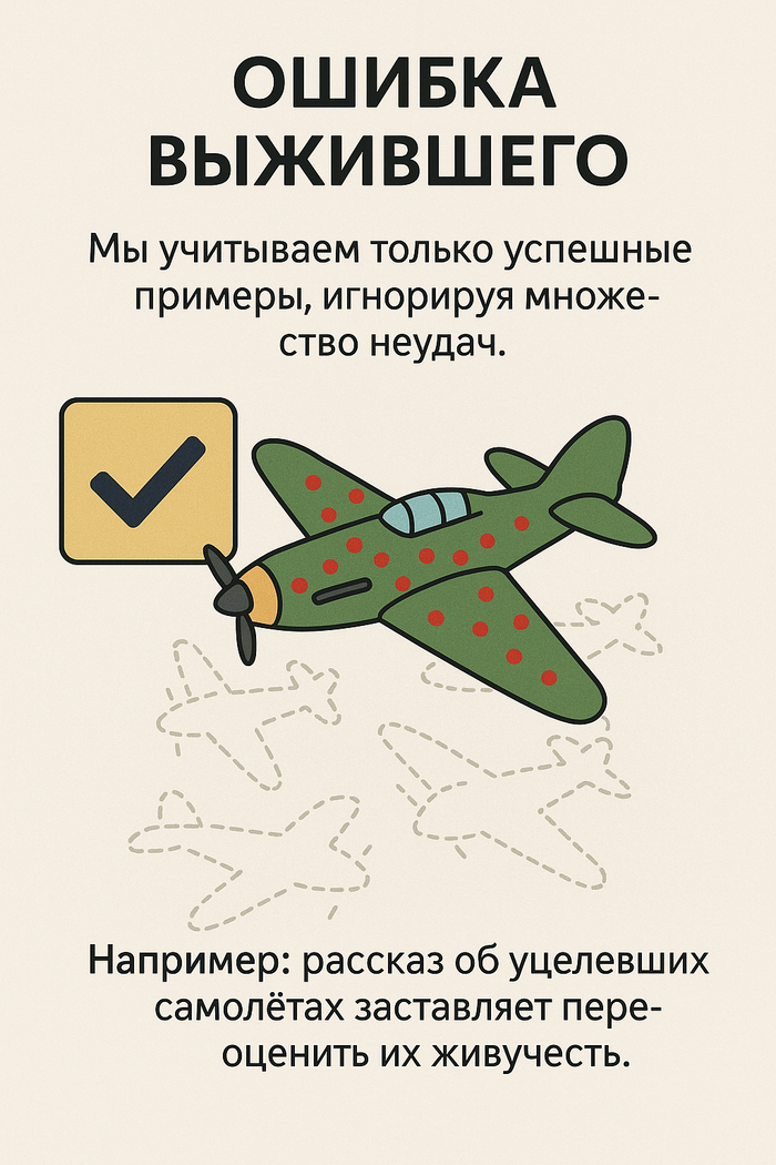Ошибка выжившего: когда мы видим только успешных