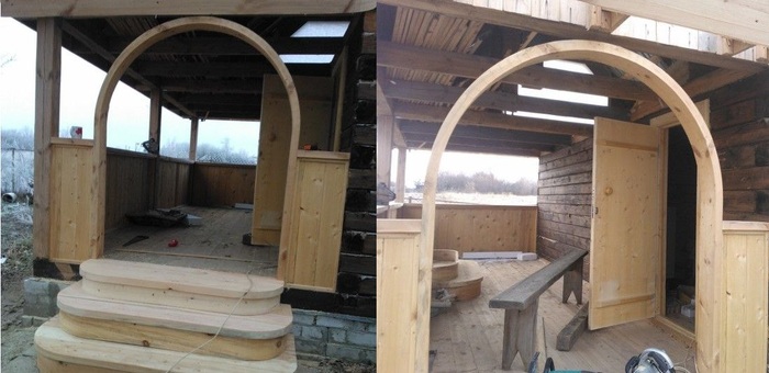 Арка и крыльцо (тоже гнутое слегка). По мотивам заставки из сериала "Санта Барбара"(не все поймут, не многие вспомнят))))