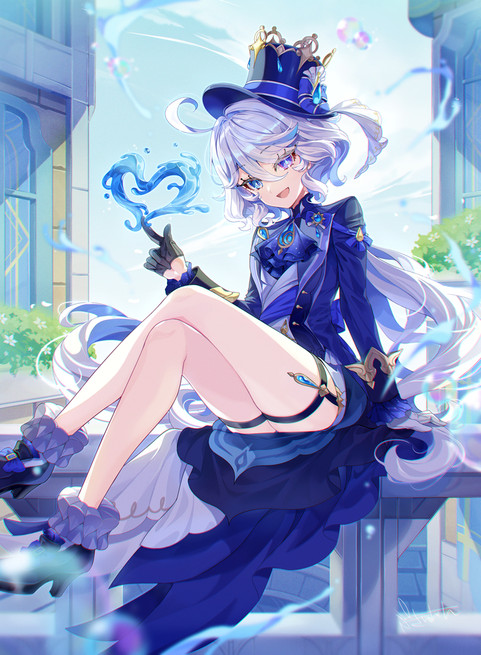  , Anime Art, Pixiv, Genshin Impact, Furina (Genshin Impact)