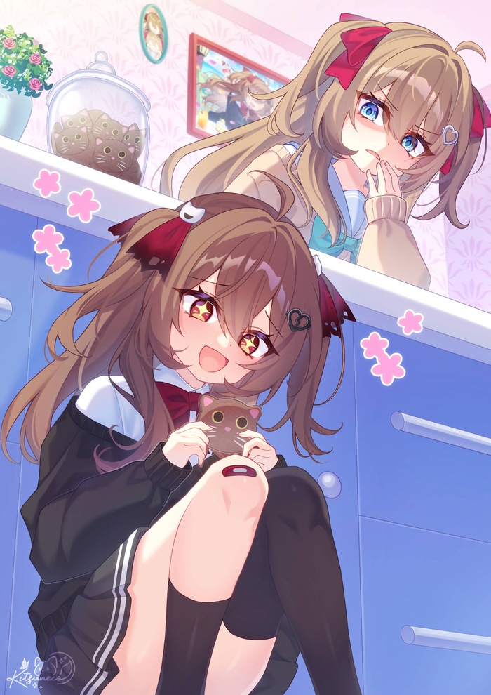 Neuro caught Evil stealing her cookies , Anime Art, Neuro-sama, Twitter (), 