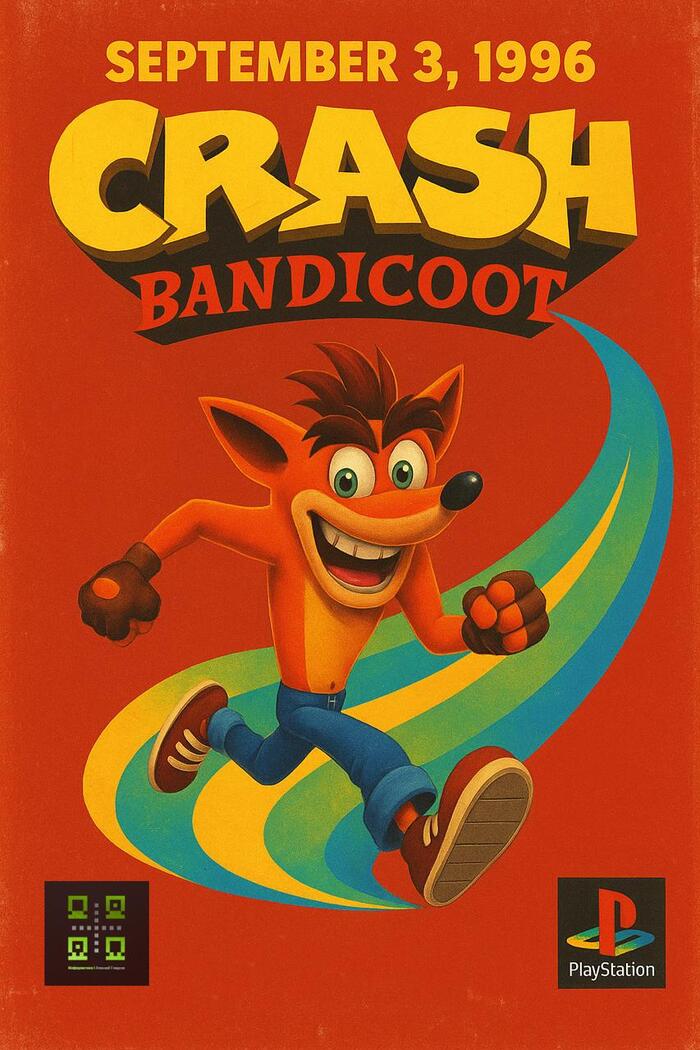 03.09.1996   Crash Bandicoot [_] , Sega, Sony, , Playstation, Playstation 1, Crash Bandicoot, Naughty Dog,  , -, , , ,  90-,   ,  , 