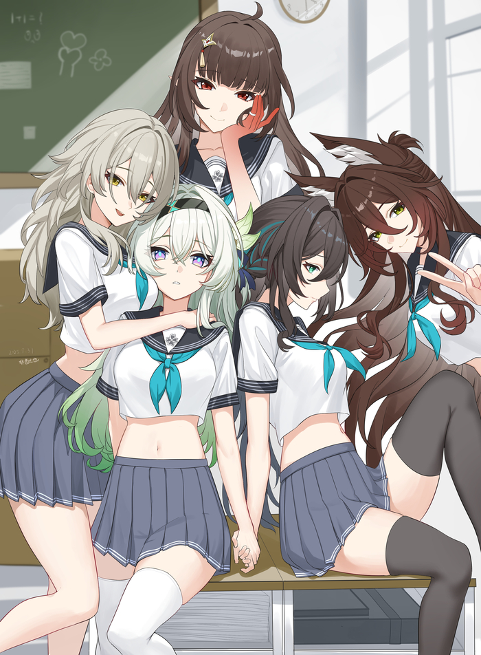    ,   (( , Anime Art, Firefly (Honkai: Star Rail), Stelle (Honkai: Star Rail), Ruan Mei (Honkai: Star Rail), Lingsha (Honkai: Star Rail), Fugue (Honkai: Star Rail), Honkai: Star Rail