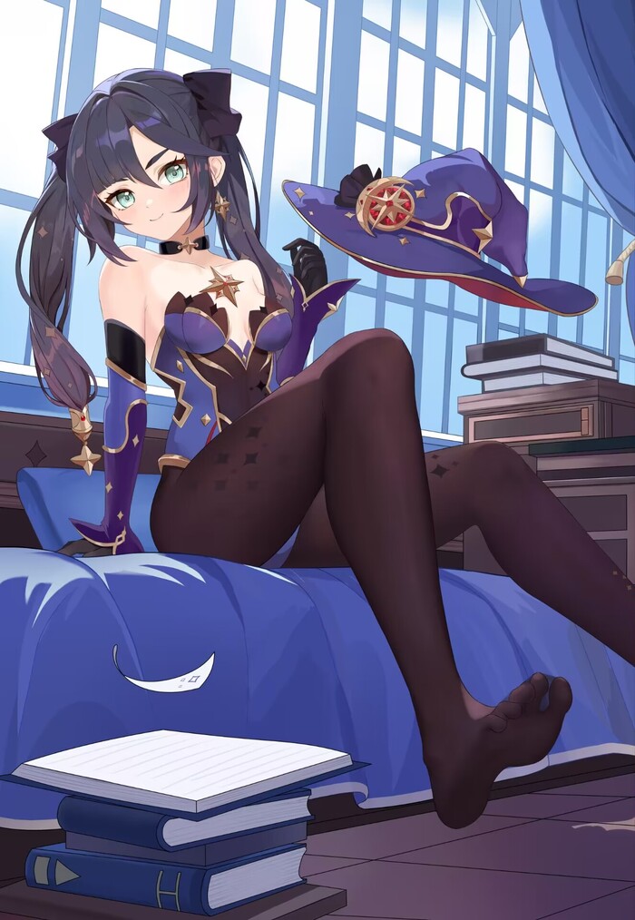     Anime Art, , Pixiv, Mona (Genshin Impact), Genshin Impact