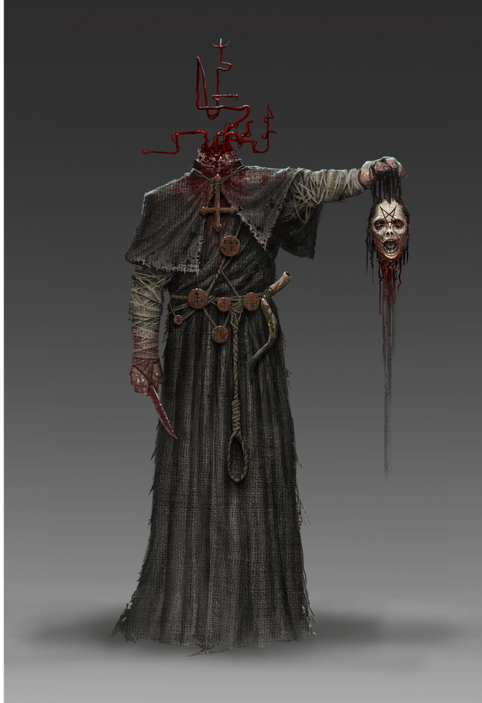 А самый из них хитрый, по имени Федот, режет себя бритвой заклинание поёт.