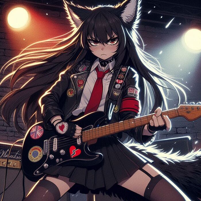 Rox Fox     , , , Anime Art, ,  , Original Character, , , Animal Ears, , Metal, , , , Ginger & White, 