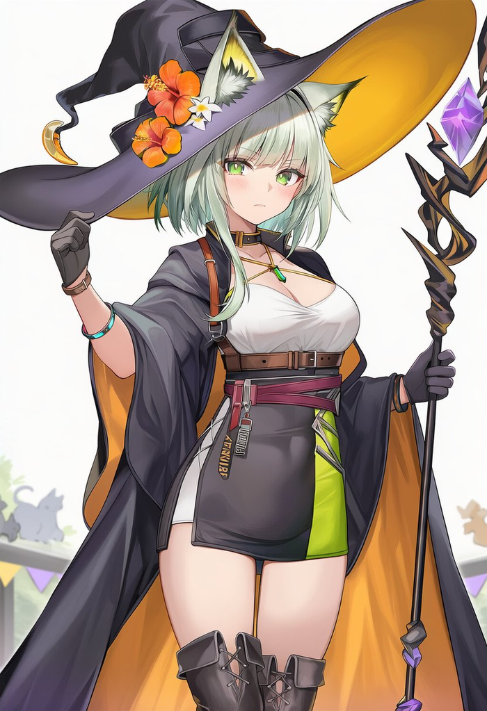  Anime Art, , Kaltsit, Arknights, Animal Ears, 