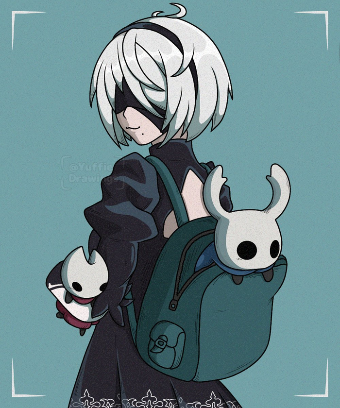 2B   , , Nier Automata, Yorha unit no 2 type B, Hollow Knight, Hollow Knight: Silksong, Hornet
