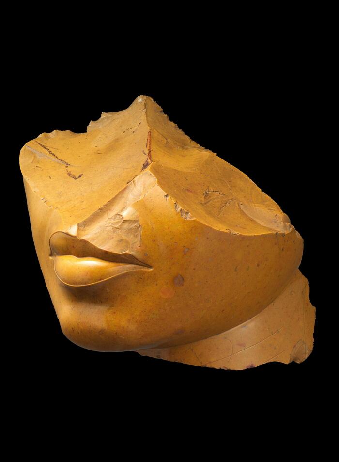 Фрагмент головы царицы. Вероятно, изображает мать фараона Эхнатона, царицу Тийе, ок. 1390–1336 гг. до н. э. Метрополитен-музей.