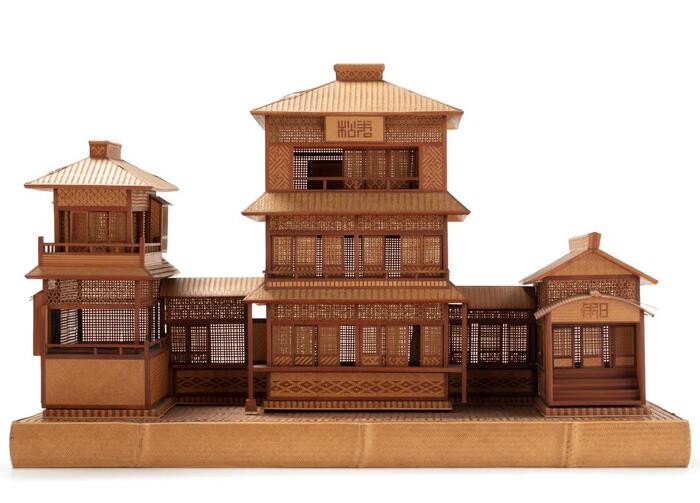 Архитектурная модель японского дома, бамбук, производитель неизвестен, 1879 г. Музей прикладных искусств и наук, Сидней.