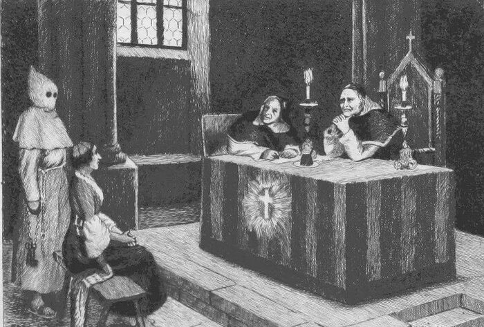 Допрос инквизиции.