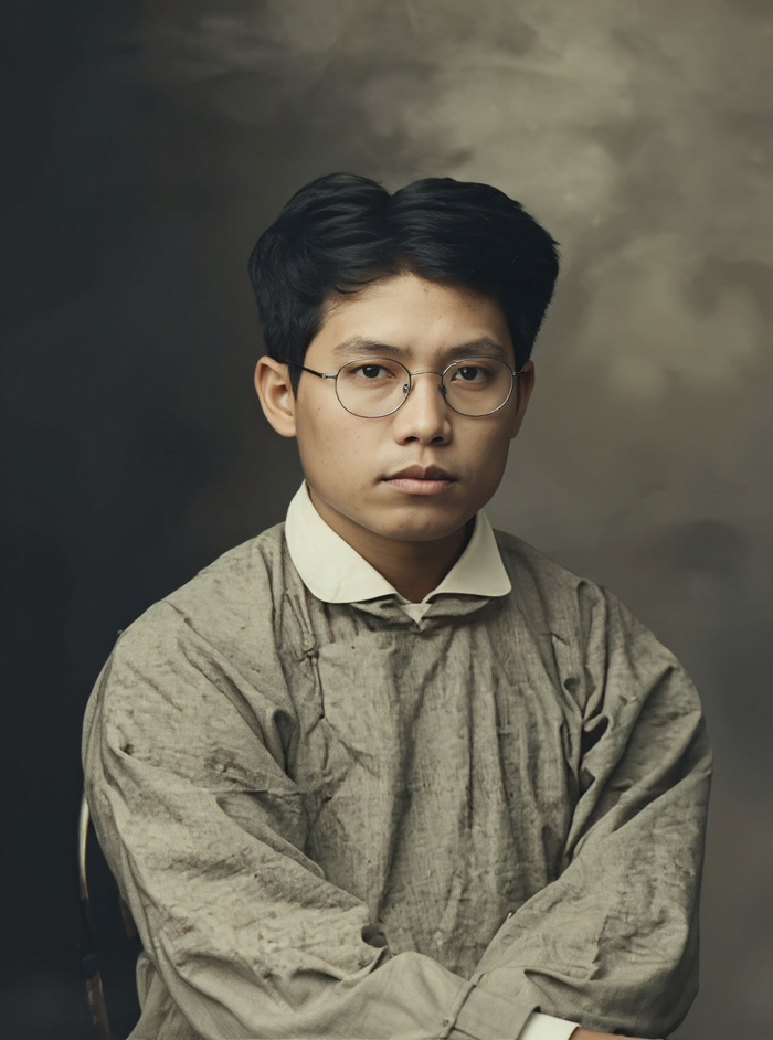 Те Хун. Цифровая реставрация и колоризация фотографии выполнены с помощью ИИ.