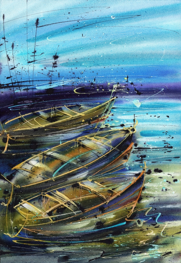 Акварель, бумага (300 гр. 100% хлопок) 39/27 см.