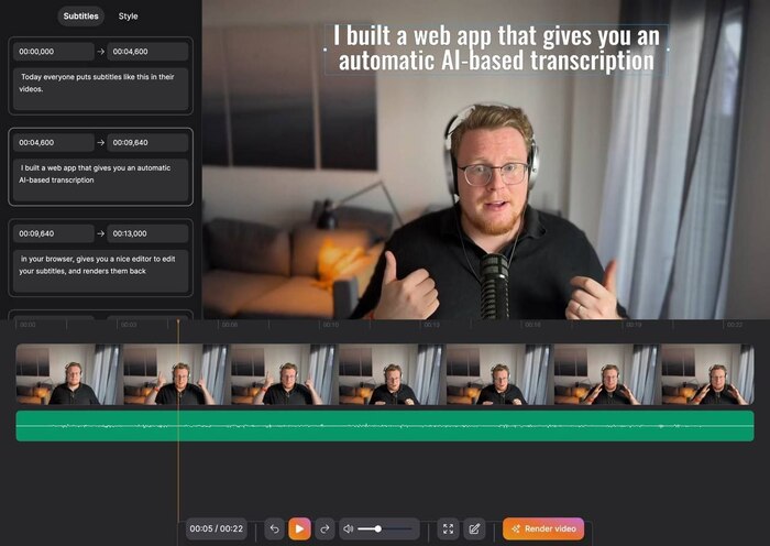 Генерация субтитров