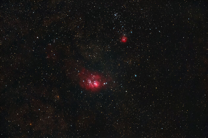 Туманности М8 и М20 (Лагуна и Трёхдоль)