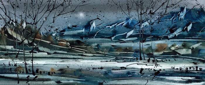 Акварель, бумага