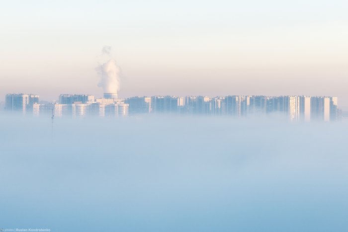 Туманный рассвет в Санкт-Петербурге