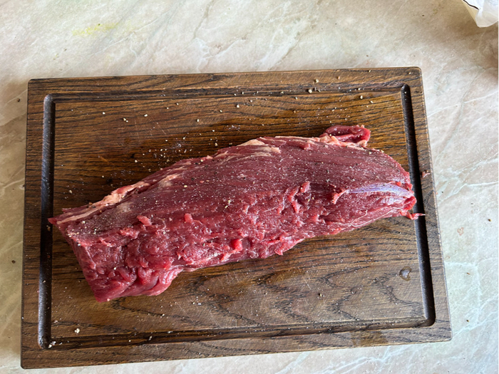 Вот такой кусочек мы будем вителлить