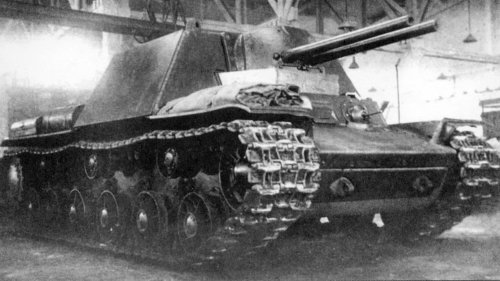 Второй вариант КВ-7 с двумя орудиями