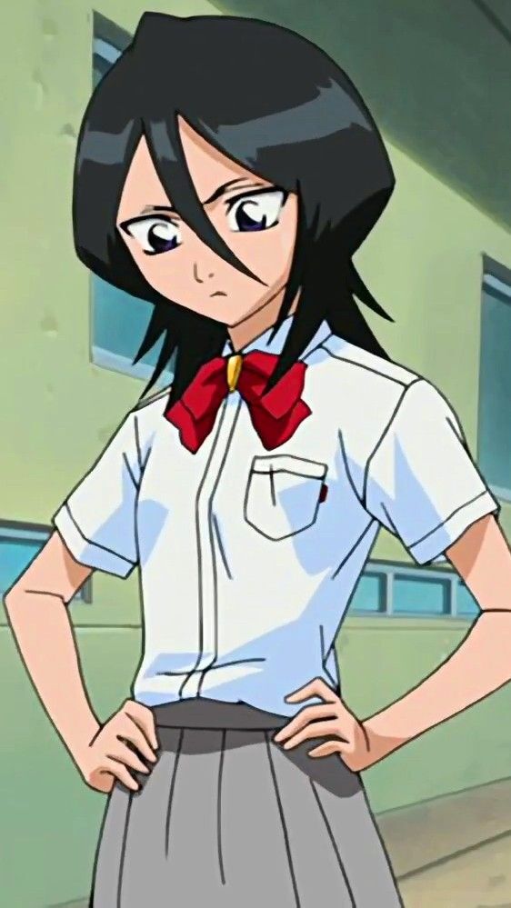 Сегодня фотографировали Рукию в школьной форме из аниме «Блич»