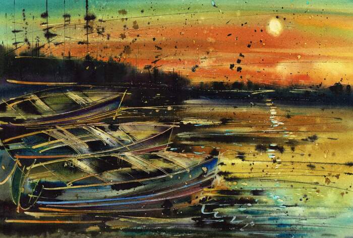 Акварель, бумага 27/39 см. 2500 р.