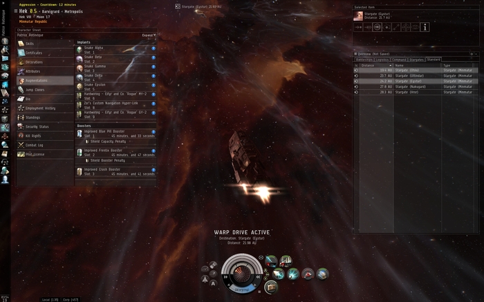 Геймплэйный скрин из игры EvE Online