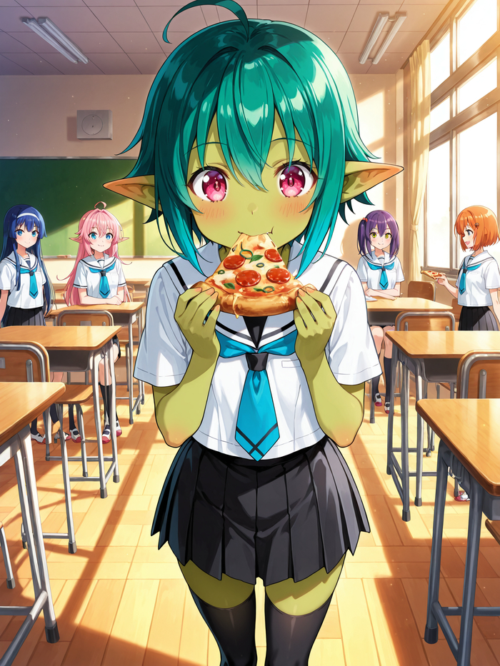 Мелочь жрет питсу