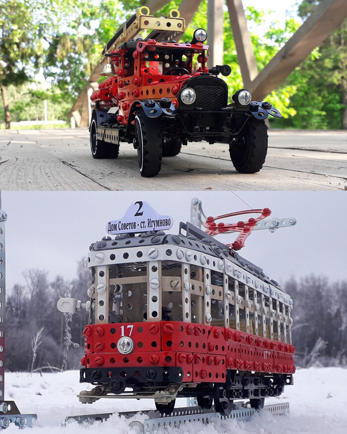 ЗИС-5, Трамвай серии Х из металлического конструктора, проволоки, резины и картона