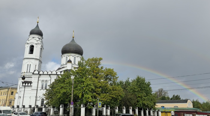 Радуга над Софийской церковью. 5 минут после дождя.
