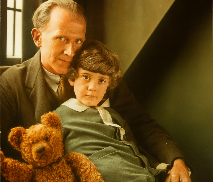 Алан Александр Милн и Кристофер Робин Милн, 1927 г.