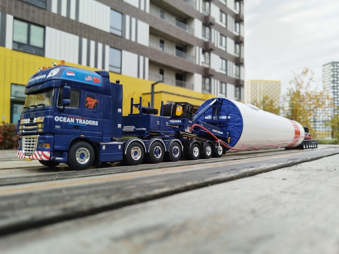 .DAF XF 105 SSC FTM+Nooteboom MWT+Windkraft Bauteil ( ). 1:50