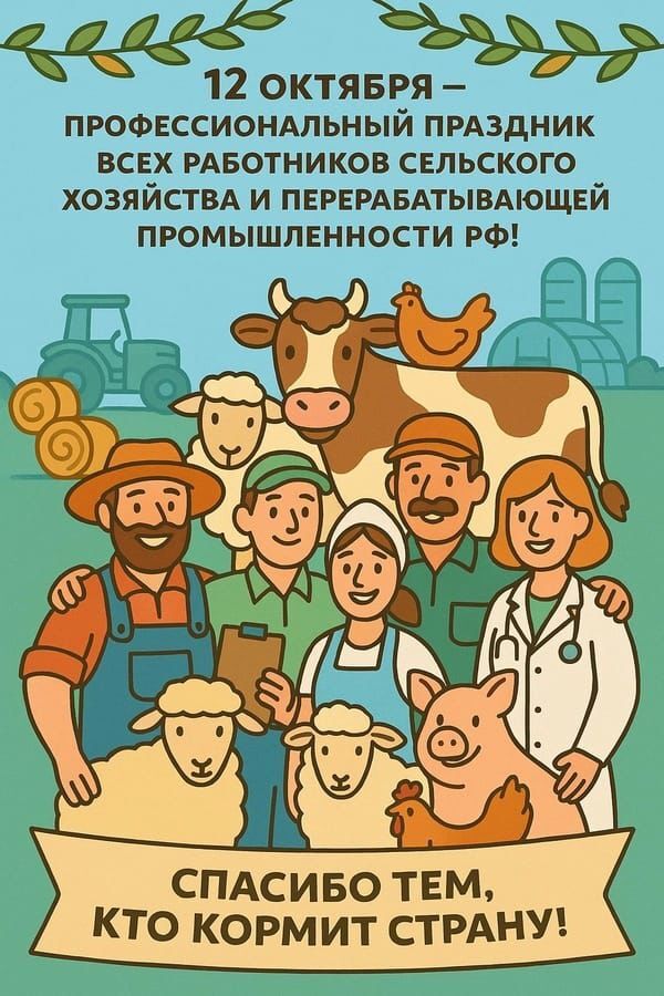 Всех работников сельского хозяйства поздравляю с профессиональным праздником