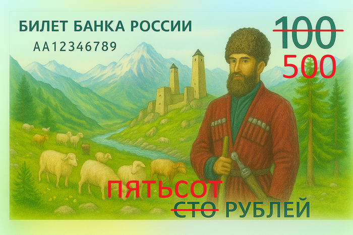 Ответ на пост «Мой эксперимент: новый дизайн российских купюр»