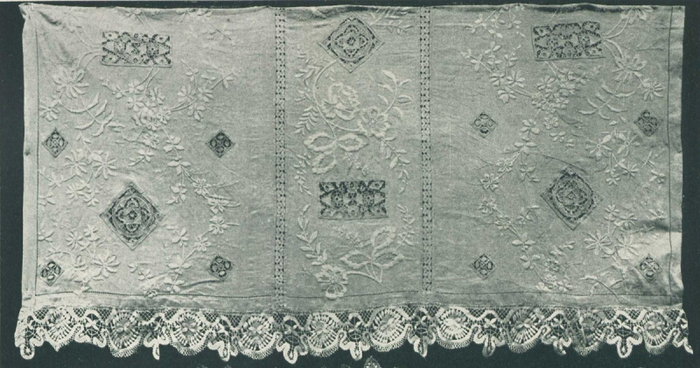 Кружева горожанских мастерских // Русское народное искусство на Второй Всероссийской выставке в Петрограде в 1913 г. Петроград, 1914. Л. XLVIII