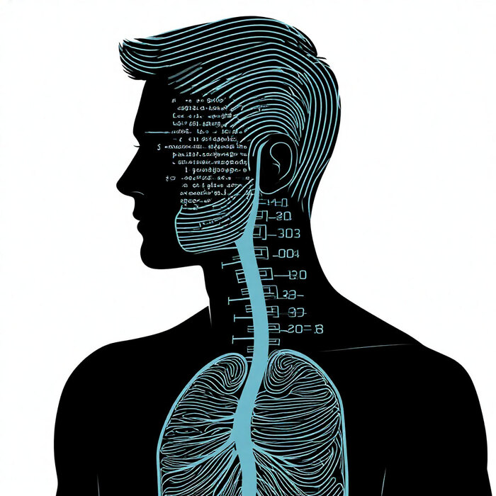 схематичная иллюстрация мужского силуэта