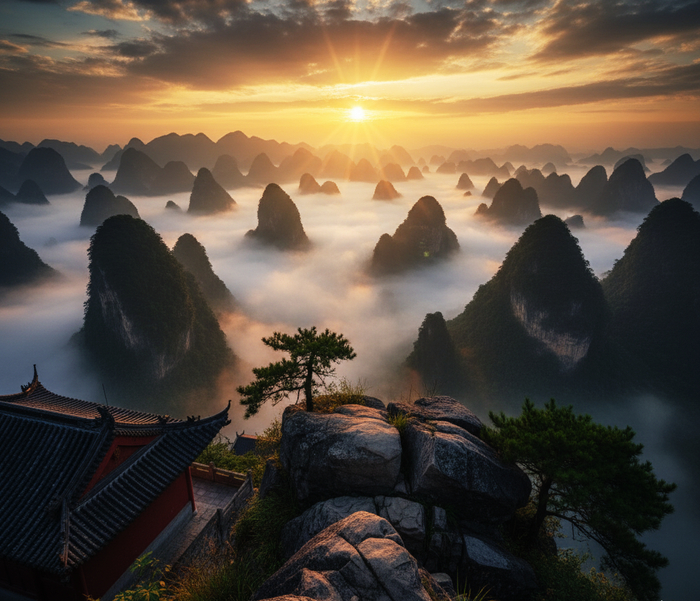 Закат солнца в Удане