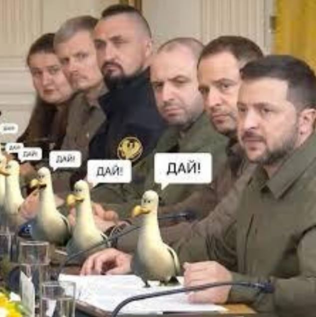 Как я представляю себе зелебанду на встречах со всякими Трампами