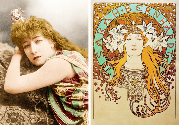 Сара Бернар , Альфонс Муха 1896г Париж