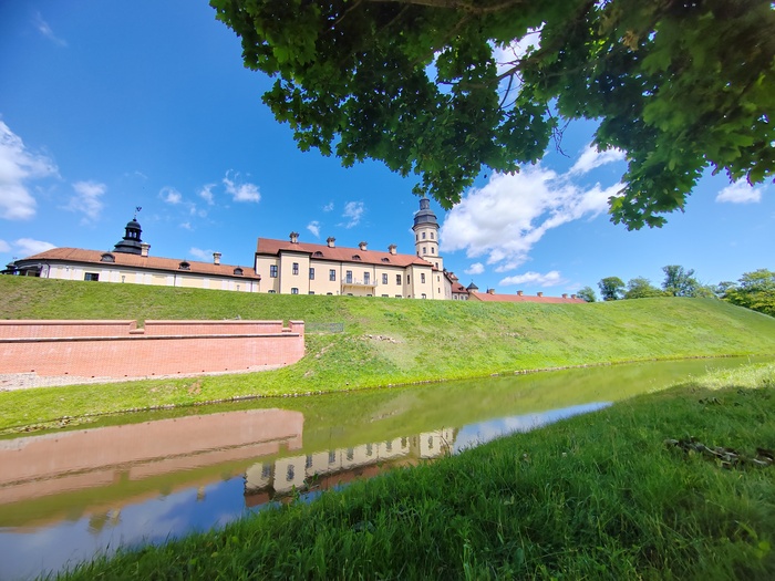 С этого ракурса Замок фотографируют редко - вид из Замкового парка