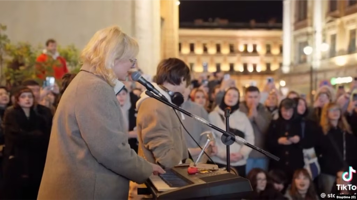 Выступление музыкантов в Петербурге