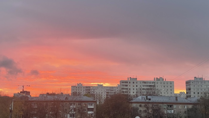 Закат в районе Южное Тушино