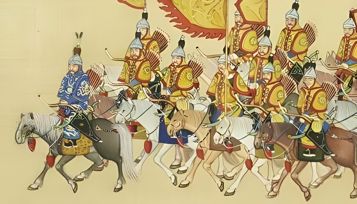 Албазинcкая Русская сотня в составе «Жёлтого с каймой знамени»