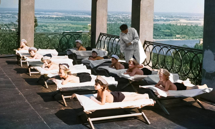 Воздушные ванны. СССР, 1950-е.