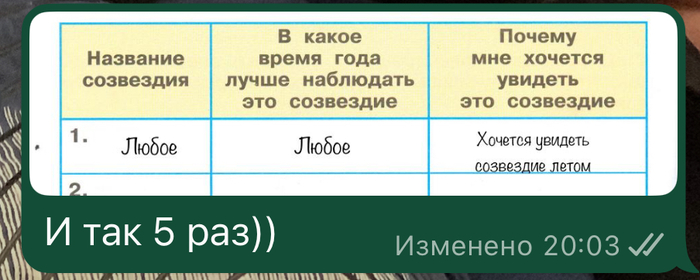 Третий класс, первый триместр