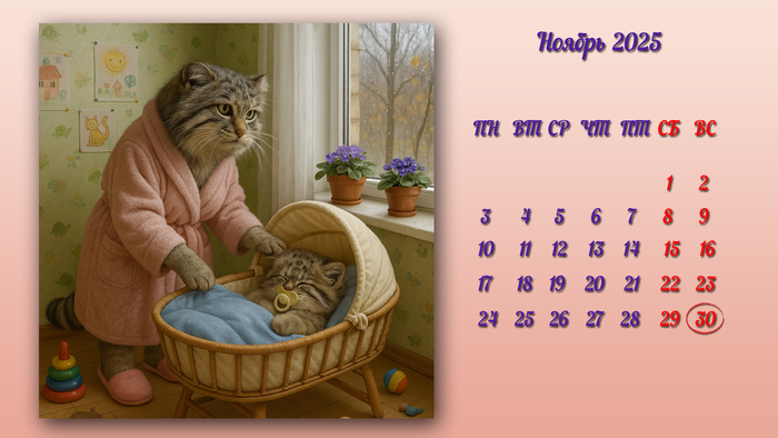 Календарь "От манула". Ноябрь 2025