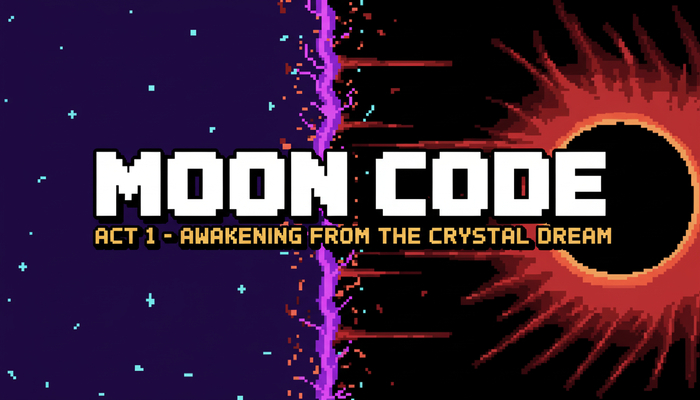 Прототип обложки игры «Лунный код - Акт 1. Пробуждение из кристального сна»