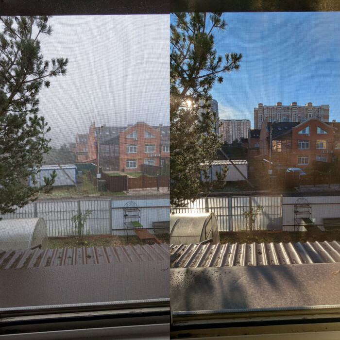 Вид из окна с разницей 2 часа