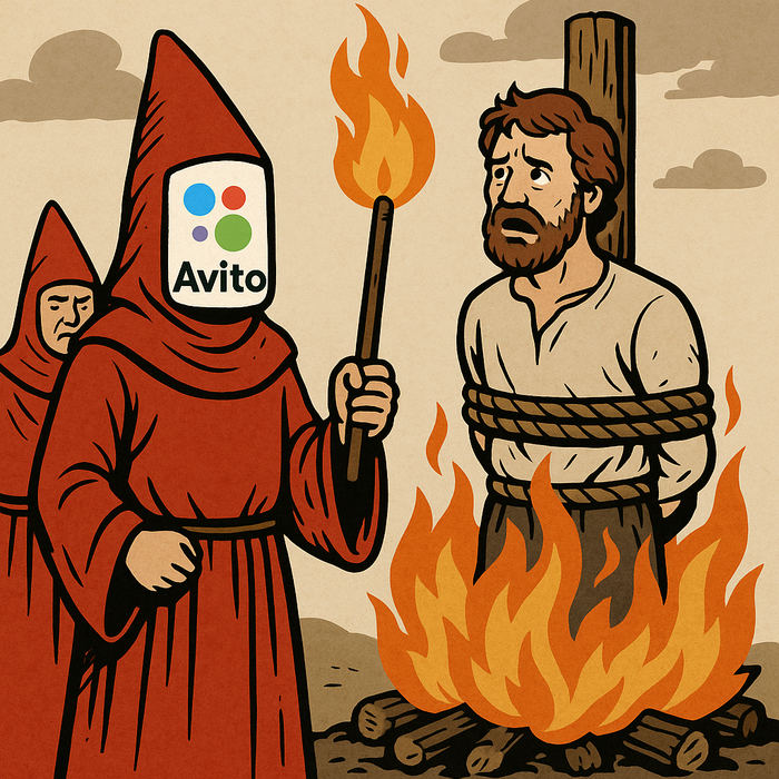 AVITO.EXE: СЖЕЧЬ НА АЛГОРИТМИЧЕСКОМ КОСТРЕ. Как платформа превратилась в цифровую инквизицию